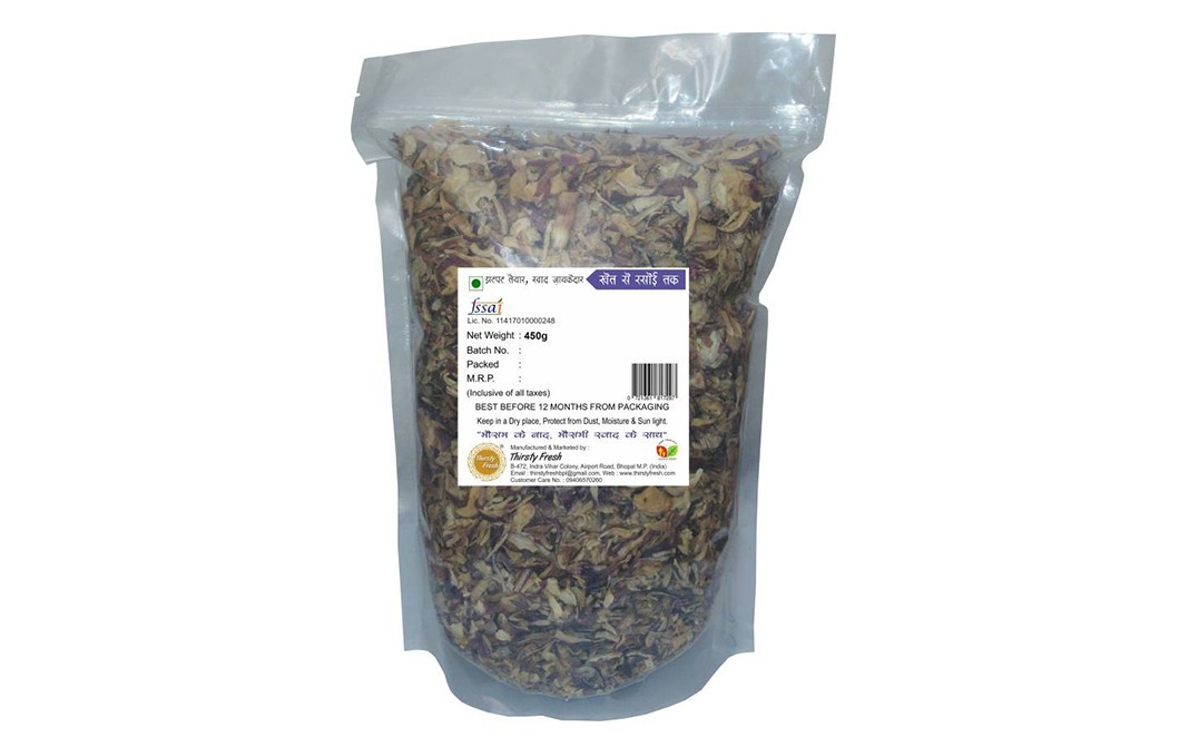 Thirsty Fresh Red Onion Flakes    Pack  450 grams